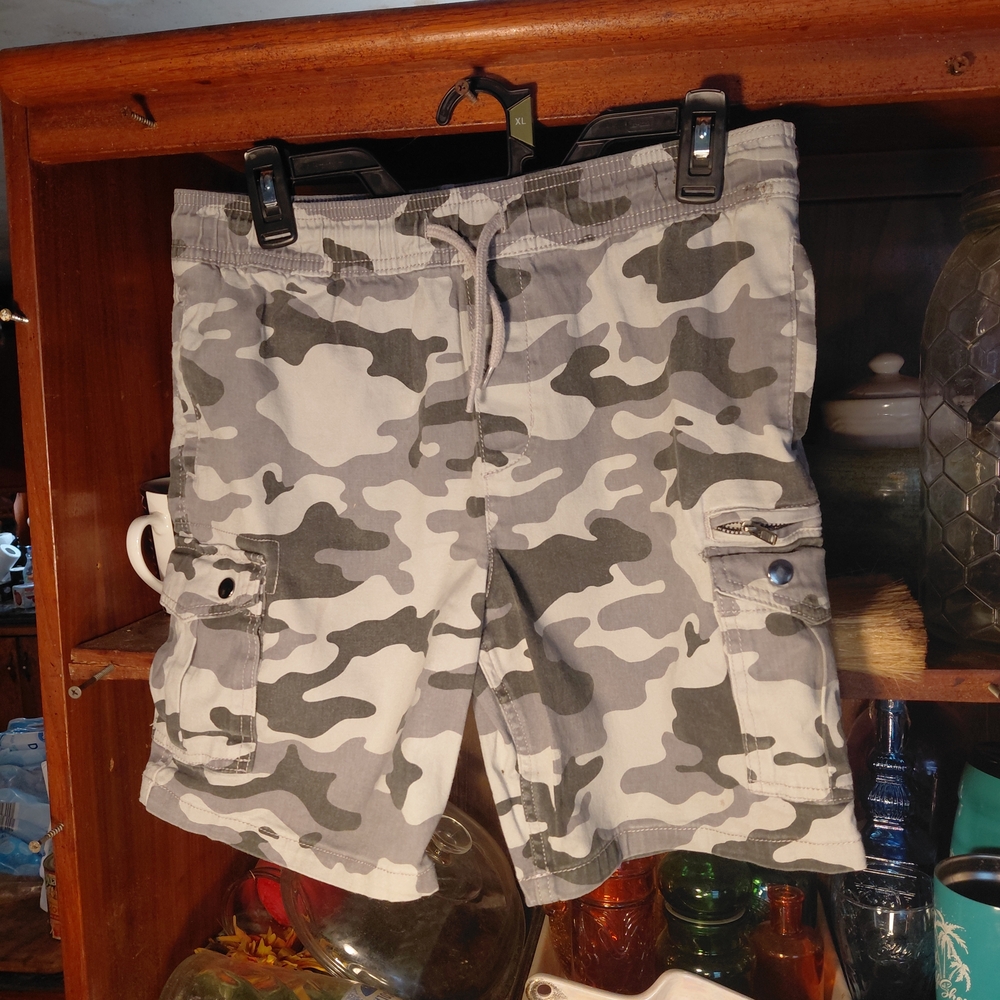 Wonder Nation L(10-12) Husky Urban Camo Cargo Shorts